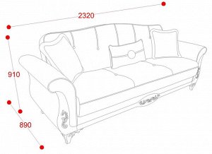 Диван-кровать Bellona Astoria 3-х местный (ASTR-01-BR/B5668)