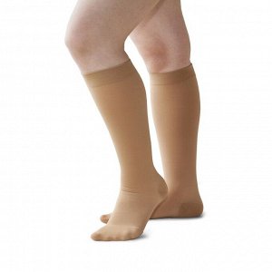 СИМА-ЛЕНД Чулки медицинские компрессионные, ниже колена, с мыском, 2 класс, арт.3002 рост 2, размер 5 (XL), цвет бежевый