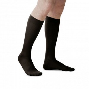 Чулки медицинские компрессионные, ниже колена, с мыском, 1 класс, арт.3002 рост 2, размер 5 (XL), цвет чёрный