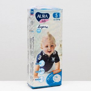 Подгузники одноразовые для детей Aura Baby 5/XL11-25кгjambo-pack48штКК/4