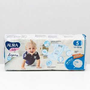 Подгузники одноразовые для детей Aura Baby 5/XL11-25кгjambo-pack48штКК/4