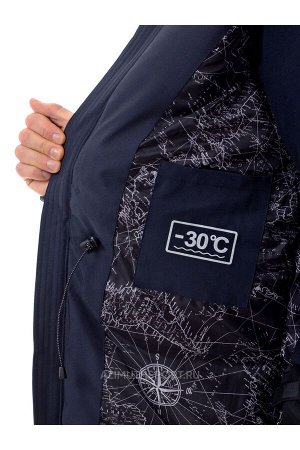 Мужскaя зимняя куртка-парка Azimuth A 8522 Темно-синий