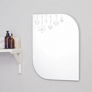 Зеркало «Сердечки», с пескоструйной графикой, настенное, 45?61 см