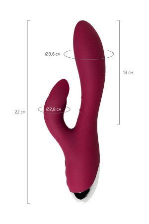 TOYFA Вибратор L&#039;EROINA Mion с клиторальным стимулятором бордовый