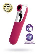 ВАКУУМ-ВОЛНОВОЙ БЕСКОНТАКТНЫЙ СТИМУЛЯТОР КЛИТОРА SATISFYER DUAL LOVE, СИЛИКОН, КРАСНЫЙ, 16 СМ
