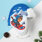 Шапка зимняя PAW PATROL &quot;Гончик&quot; р-р 54, синий