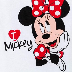 Футболка "Minnie 2", Минни Маус, р. 30, рост 98-104 см, белый