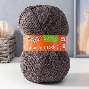 Пряжа Granny`s sock S (Бабушкин носок ПШ) 30% шерсть 70% акрил  250м/100гр т.натур (574)