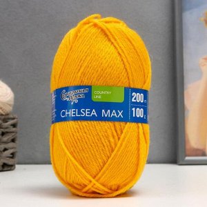 Пряжа Chelsea MAX (Челси max)50% шерсть англ.кроссбред, 50% акрил 200м/100гр (216 канарейка)