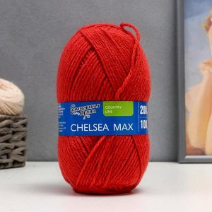 Пряжа Chelsea MAX  50% шерсть англ.кроссбред, 50% акрил 200м/100гр (70021 т.корал_v2)