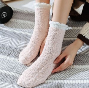Теплые женские носки, цвет розовый