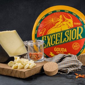Сыр Гауда 45% ТМ Excelsior (Семикаракорский СЗ),коробка 2*8