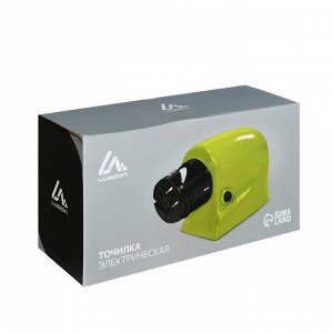 Ножеточка LuazON LTE-02, электрическая, для ножей/ножниц/отвёрток, 4хАА (не в ком.), зелёная