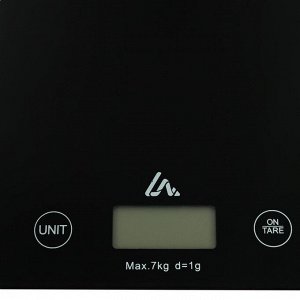 Весы кухонные LuazON LVK-702, электронные, до 7 кг, чёрные