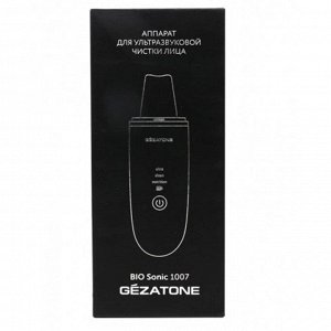 Аппарат Gezatone Bio Sonic 1007, для ультразвуковой чистки лица, 24 кГц, 3 режима, чёрный