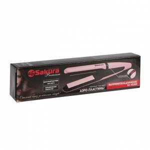 Выпрямитель Sakura SA-4526P, 45 Вт, 140-230°C, керамические пластины, LED-дисплей, розовый