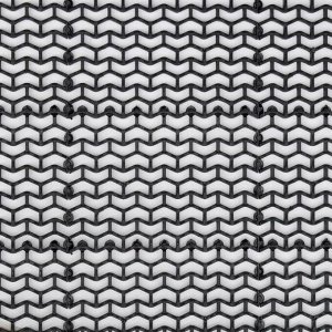 Покрытие ковровое щетинистое без основы «Волна», 1?10 м, сегмент, цвет чёрный