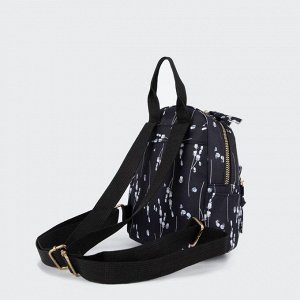 Рюкзак, отдел на молнии, наружный карман, цвет чёрный, «Цветы»