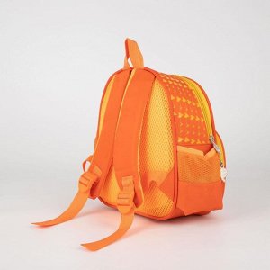 Рюкзак детский, отдел на молнии, наружный карман, 2 боковых кармана, цвет оранжевый