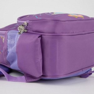 Рюкзак детский, отдел на молнии, наружный карман, 2 боковых кармана, цвет сиреневый