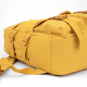 Рюкзак, отдел на молнии, 4 наружный кармана, 2 боковых кармана, цвет жёлтый