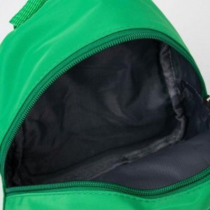 Рюкзак детский, отдел на молнии, цвет зелёный, «Панда»