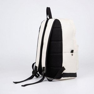 Рюкзак, отдел на молнии, наружный карман, 2 боковых кармана, цвет бежевый