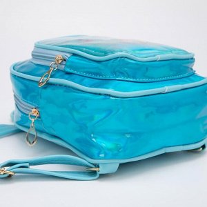 Рюкзак детский, отдел на молнии, наружный карман, цвет голубой