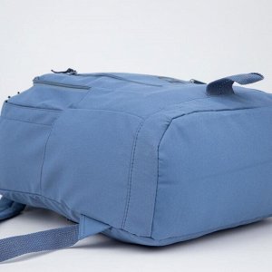 Рюкзак, отдел на молнии, 3 наружный кармана, 2 боковых кармана, цвет голубой