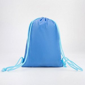 Мешок-рюкзак новогодний, 21 ? 29 см, отдел на шнурке, цвет голубой, «Тигр сноубордист»