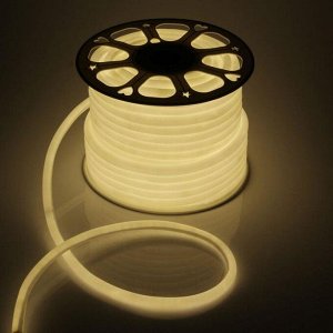 Гибкий неон круглый, D=16 мм, 50 м, LED/м-120-SMD2835-220V, Т/БЕЛЫЙ