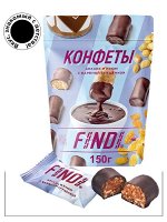 13.70.06 Конфеты FINDI арахис и изюм с вареной сгущенкой в шок.глазури 150г*15шт арт.0553