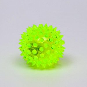 Пижон Мяч светящийся для собак средний, TPR, 5,5 см, жёлтый