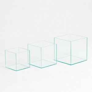 Комплект аквариумов «Матрёшка», куб, без покровного стекла, 16, 27, 43 л