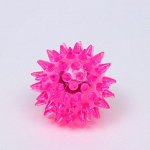 Мяч светящийся для животных малый, TPR, 4,5 см, розовый