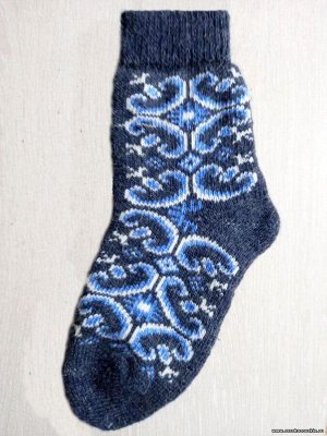 Женские шерстяные носки круговой вязки с рисунком(узор)