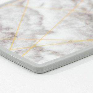 Доска разделочная прямоугольная Доляна «Мрамор и золото», 30x20 см