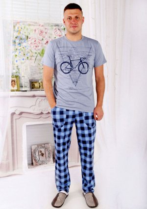 Пижама Регата (Велосипед) короткий рукав 3-984б (58 серый)