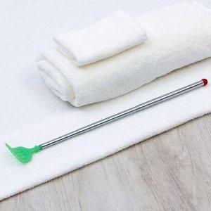 Массажёр - чесалка, универсальный, с раздвижной ручкой, 23/48 см, цвет серебристый/зелёный