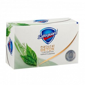 Мыло туалетное Safeguard "Natural Detox" экстракт Чайного дерева, антибактериальное 110 г