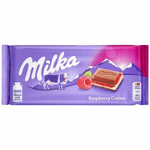 Молочный шоколад Милка малина /Milka Raspberry  Cream 100 грамм