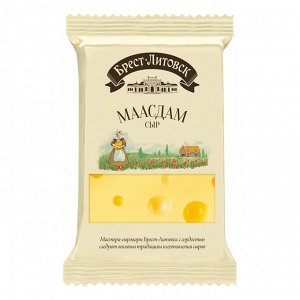 Сыр маасдам 45% Брест-Литовск 200г кор1*10шт