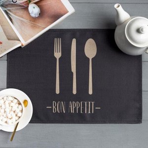 Салфетка на стол Доляна Bon appetit, 30х45 см, полиэстер 100%