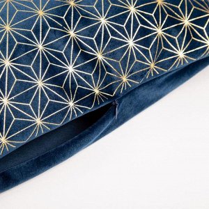 Наволочка декоративная Этель Home цвет синий 42 х 42 см, велюр