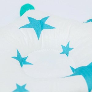 Подушка детская ортопедическая "Корона", звезды на белом