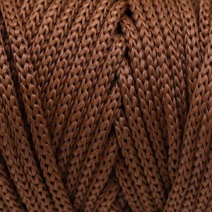 Шнур для вязания плоский 4 мм, 2 нити, полипропилен 100%, 100м/250гр (1209 Шоколад)