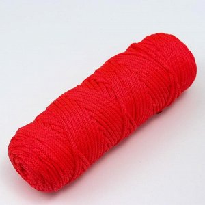 Шнур для вязания плоский 4 мм, 2 нити, полипропилен 100%, 100м/250гр (1112 Красный Люкс)