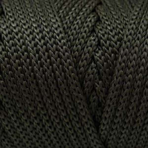 Шнур для вязания плоский 4 мм, 2 нити, полипропилен 100%, 100м/250гр (406 Хаки)