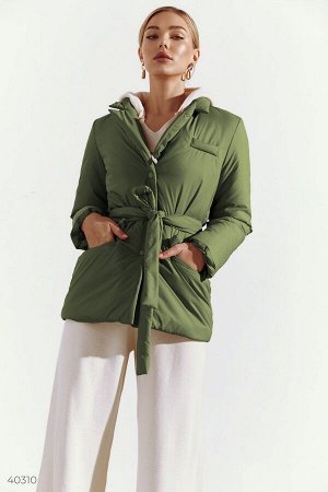 Gepur Куртка с отложным воротником цвета хаки