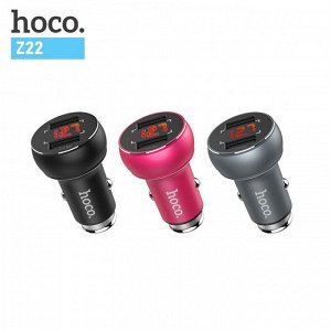 Автомобильный адаптер Hoco Z22 на 2 USB
